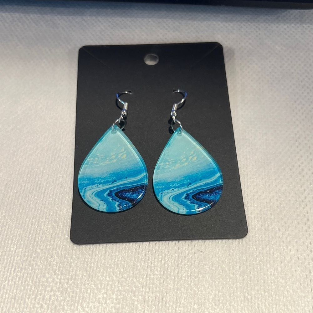 Blue Teardrop Earrings
